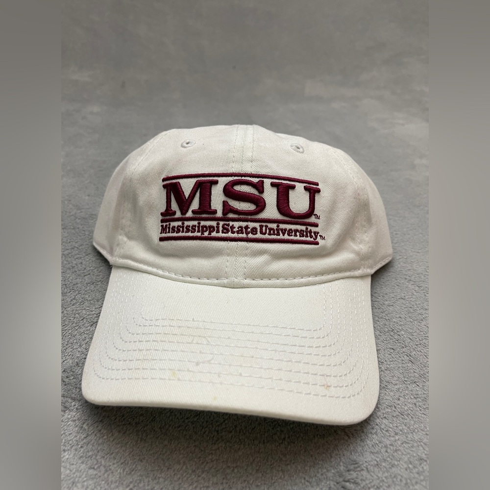 Vintage Mississippi State MSU Snapback Hat The Game University Bar Logo